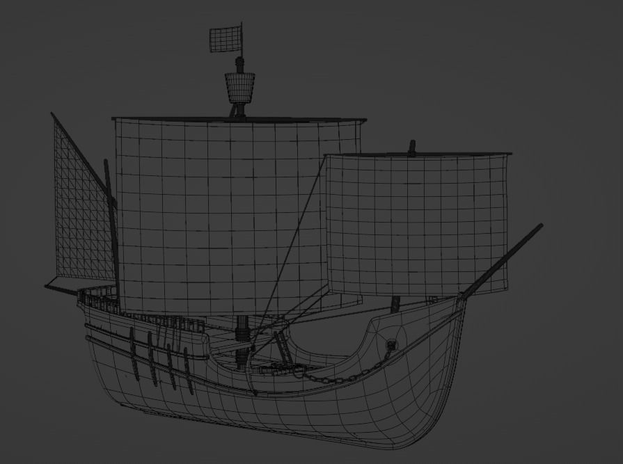 Caravel - La Pinta - Carabela La pinta 3D model_2