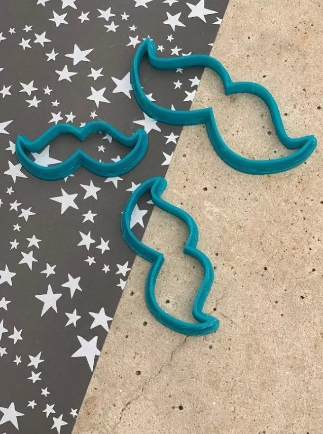 SET X 3 CORTANTES BIGOTES PADRE PAPA DIA DEL PADRE FATHERS DAY 3D print model_0