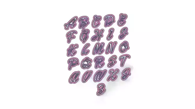 SET CORTANTES ABECEDARIO BARBIE ALFABETO LETRAS LETTERS MUNECA 3D print model
