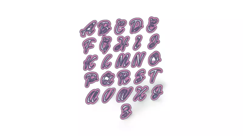 SET CORTANTES ABECEDARIO BARBIE ALFABETO LETRAS LETTERS MUNECA 3D print model_0