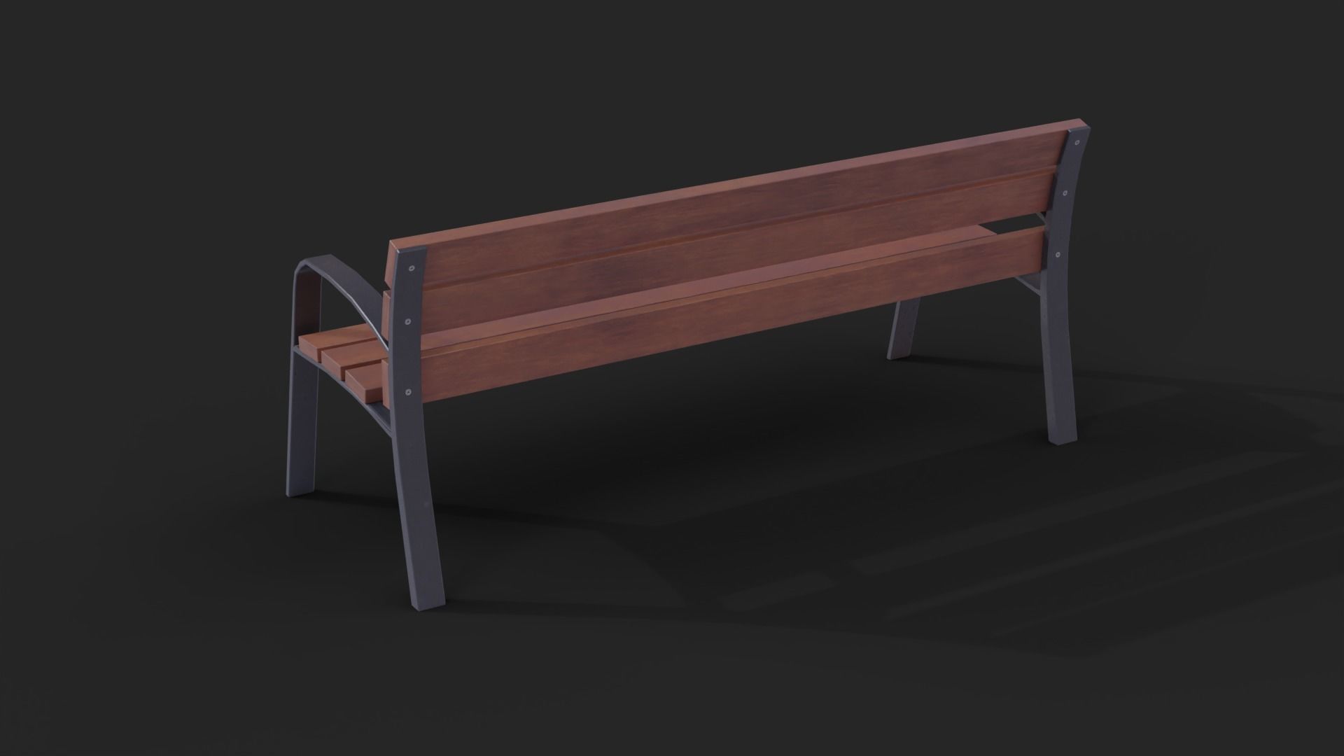 Collection of three Modo benches  low poly Low-poly 3D model_6
