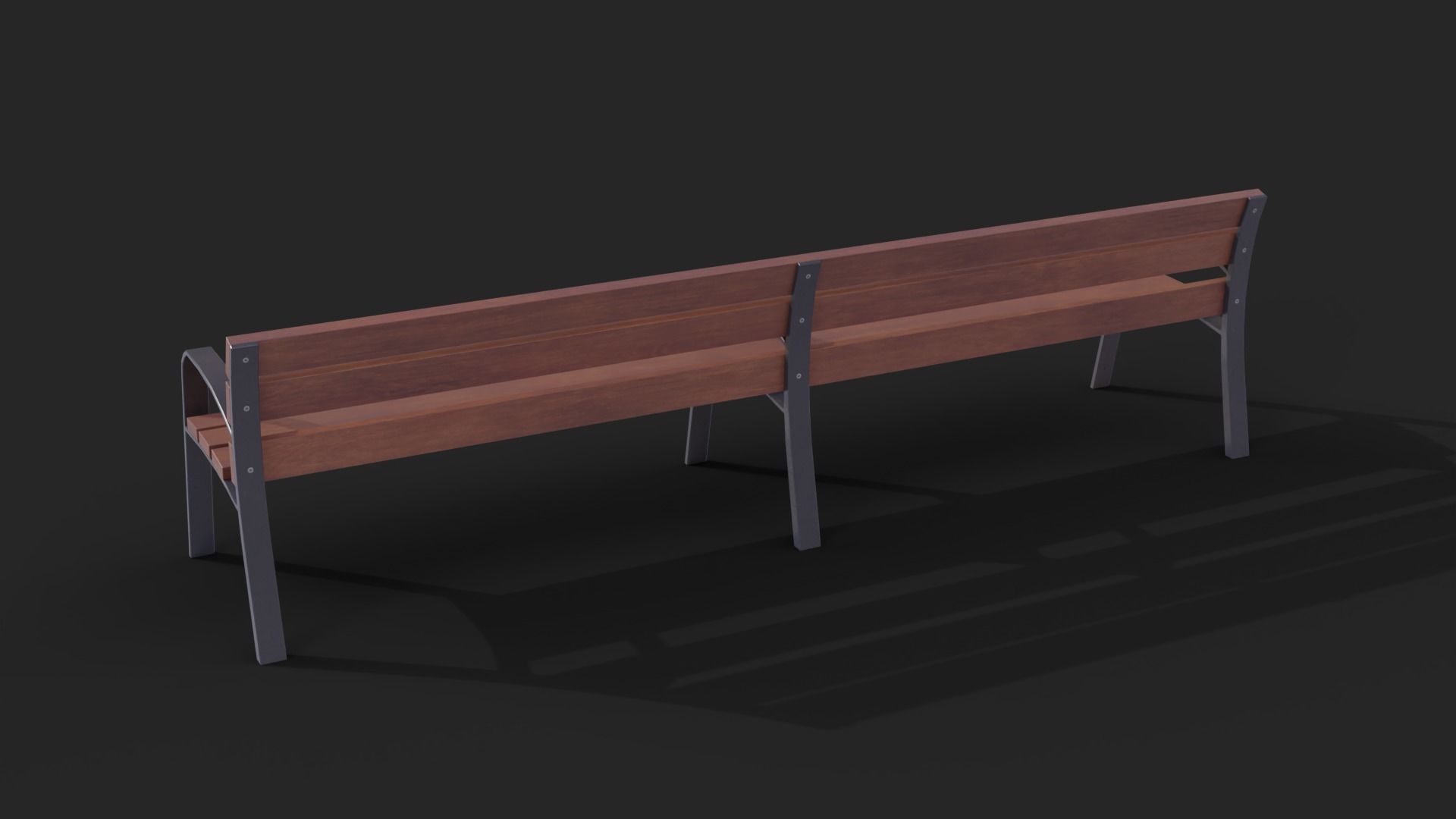 Collection of three Modo benches  low poly Low-poly 3D model_9