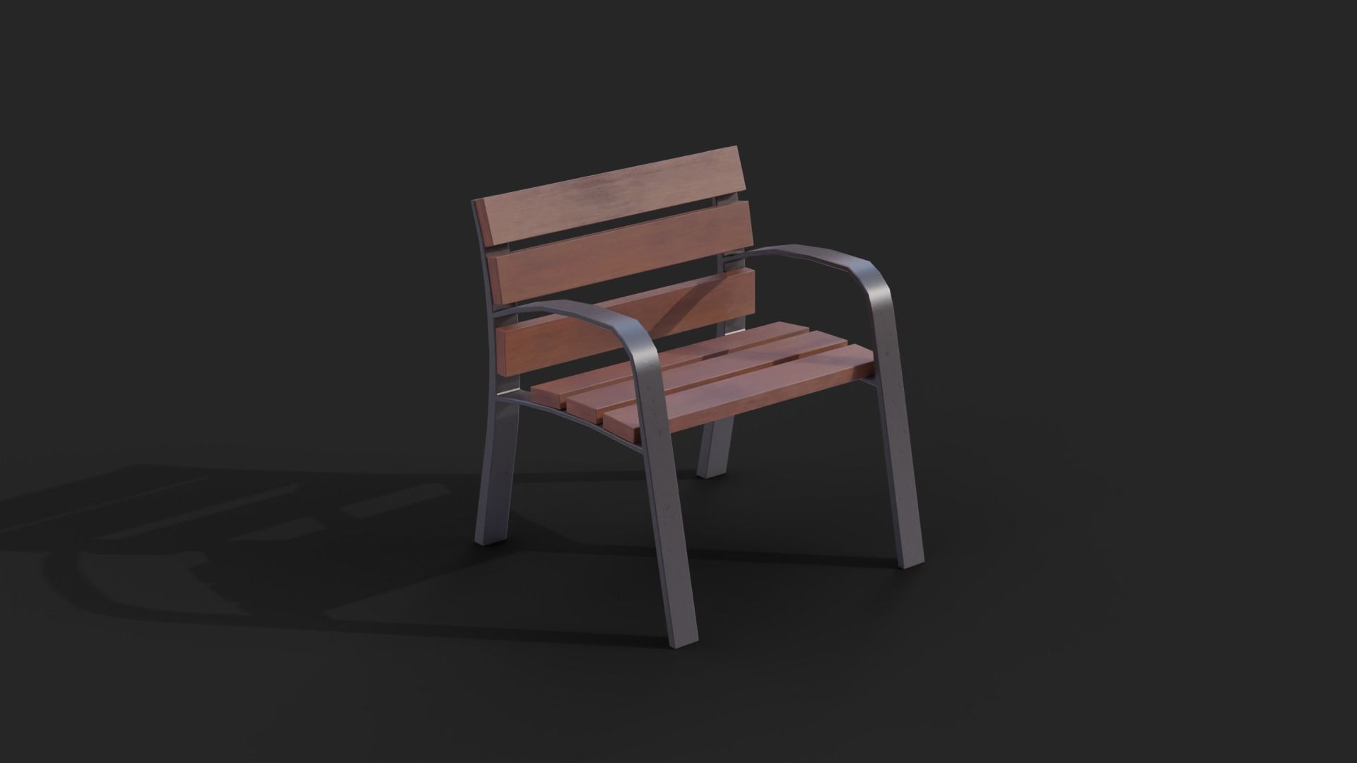 Collection of three Modo benches  low poly Low-poly 3D model_1