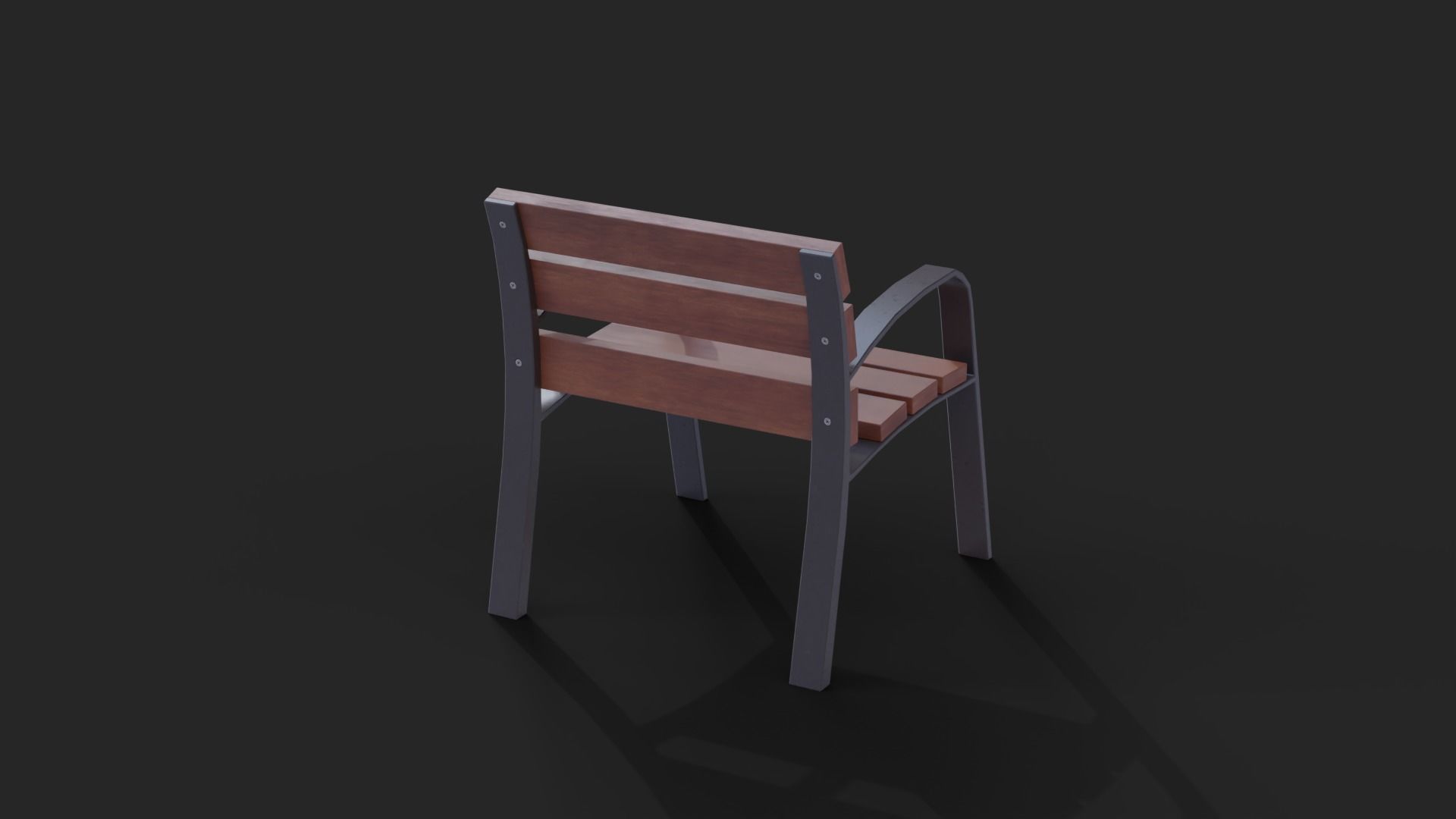 Collection of three Modo benches  low poly Low-poly 3D model_3