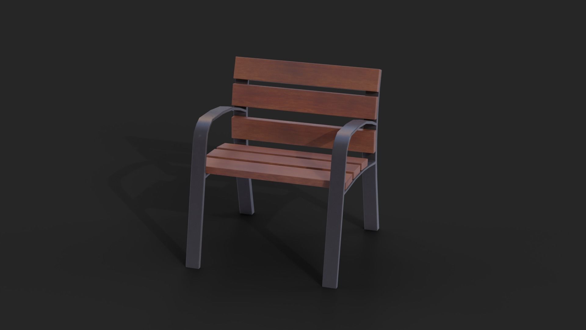 Collection of three Modo benches  low poly Low-poly 3D model_2