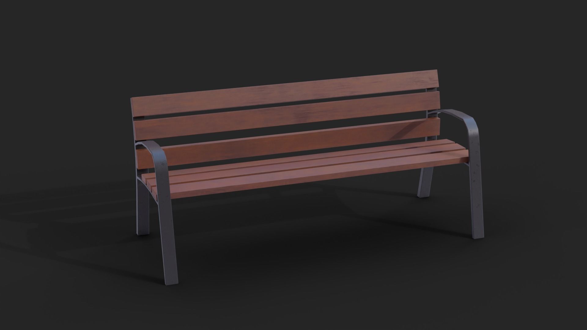 Collection of three Modo benches  low poly Low-poly 3D model_4