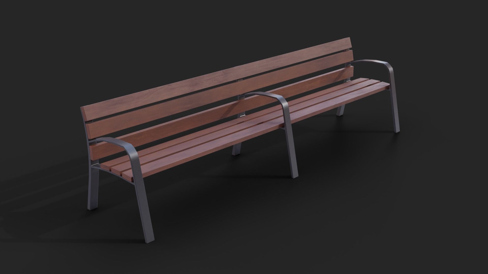 Collection of three Modo benches  low poly Low-poly 3D model_7