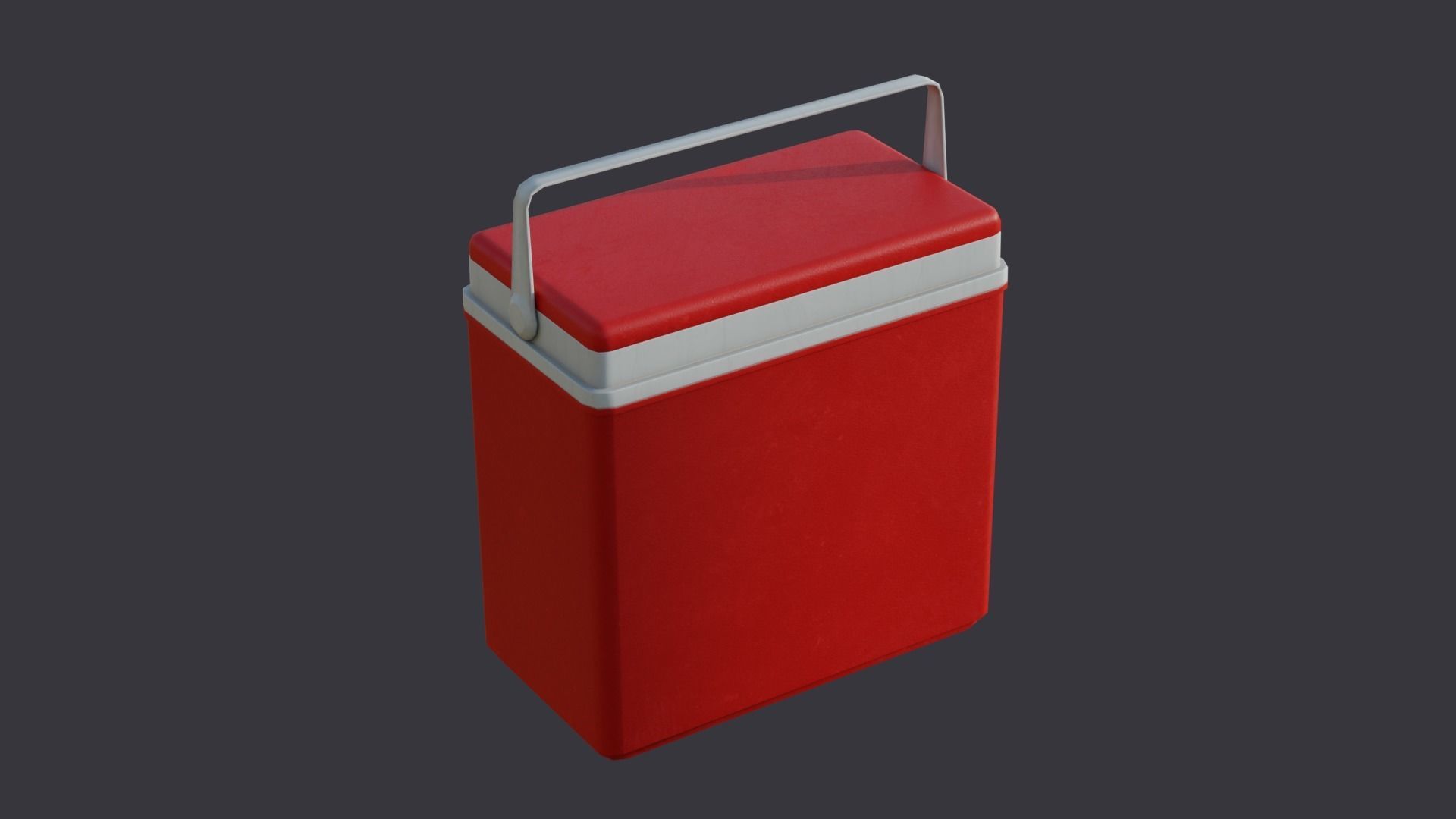 Plastic Cooler Box Game-Ready Low-poly 3D model_3
