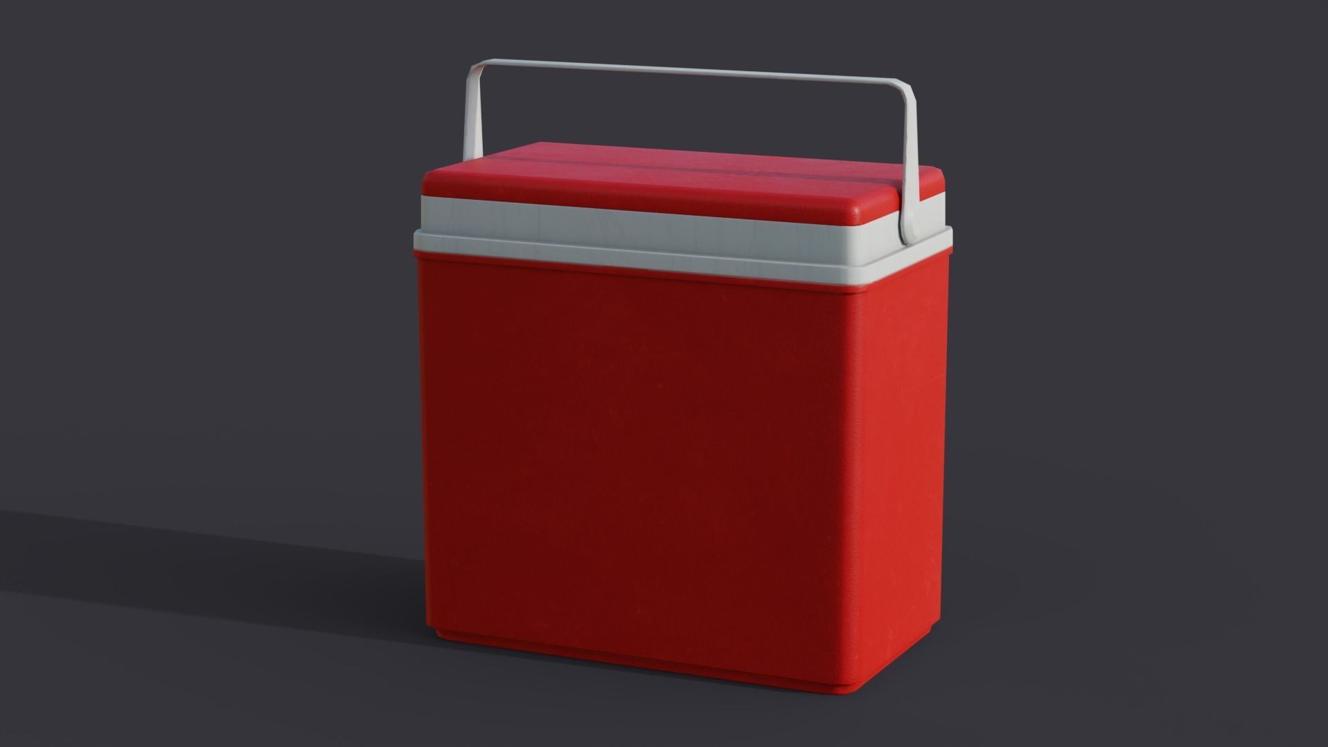 Plastic Cooler Box Game-Ready Low-poly 3D model_1