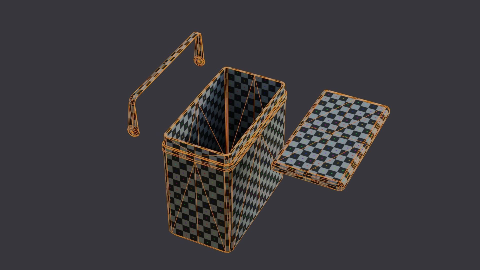 Plastic Cooler Box Game-Ready Low-poly 3D model_6