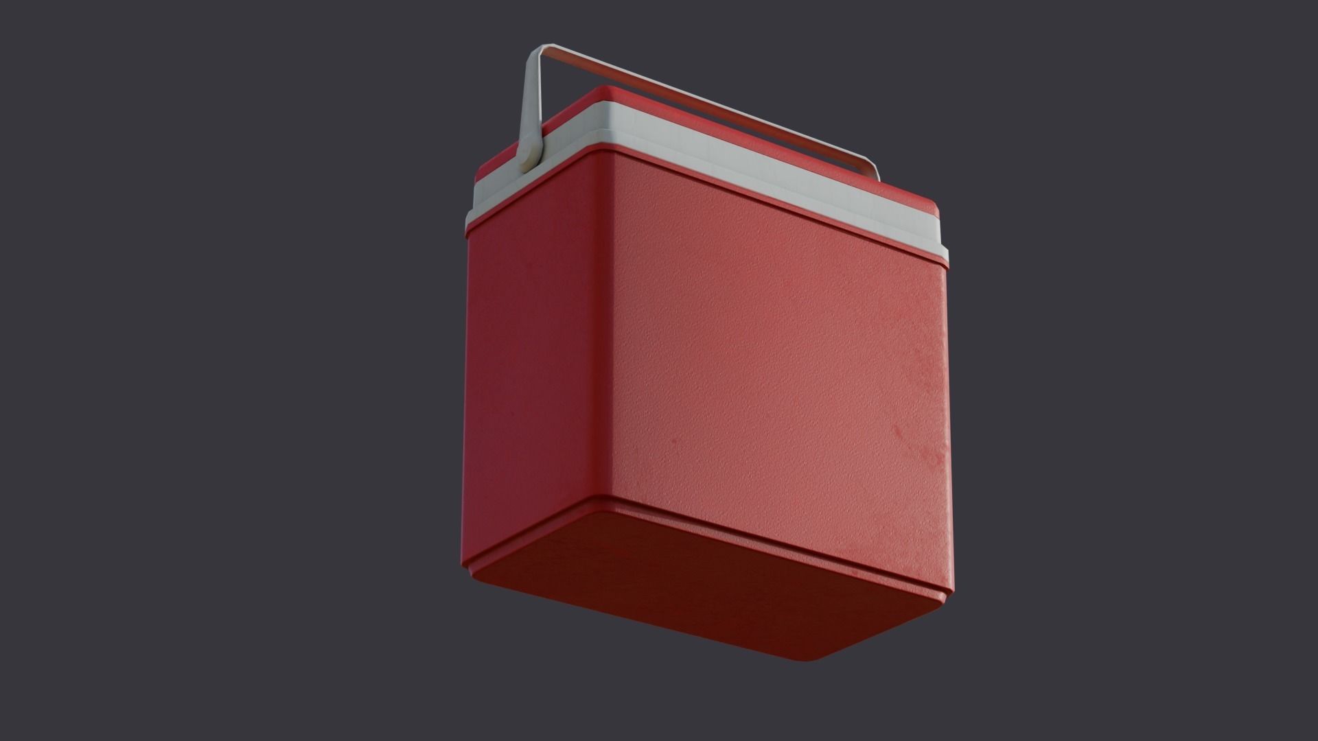 Plastic Cooler Box Game-Ready Low-poly 3D model_2