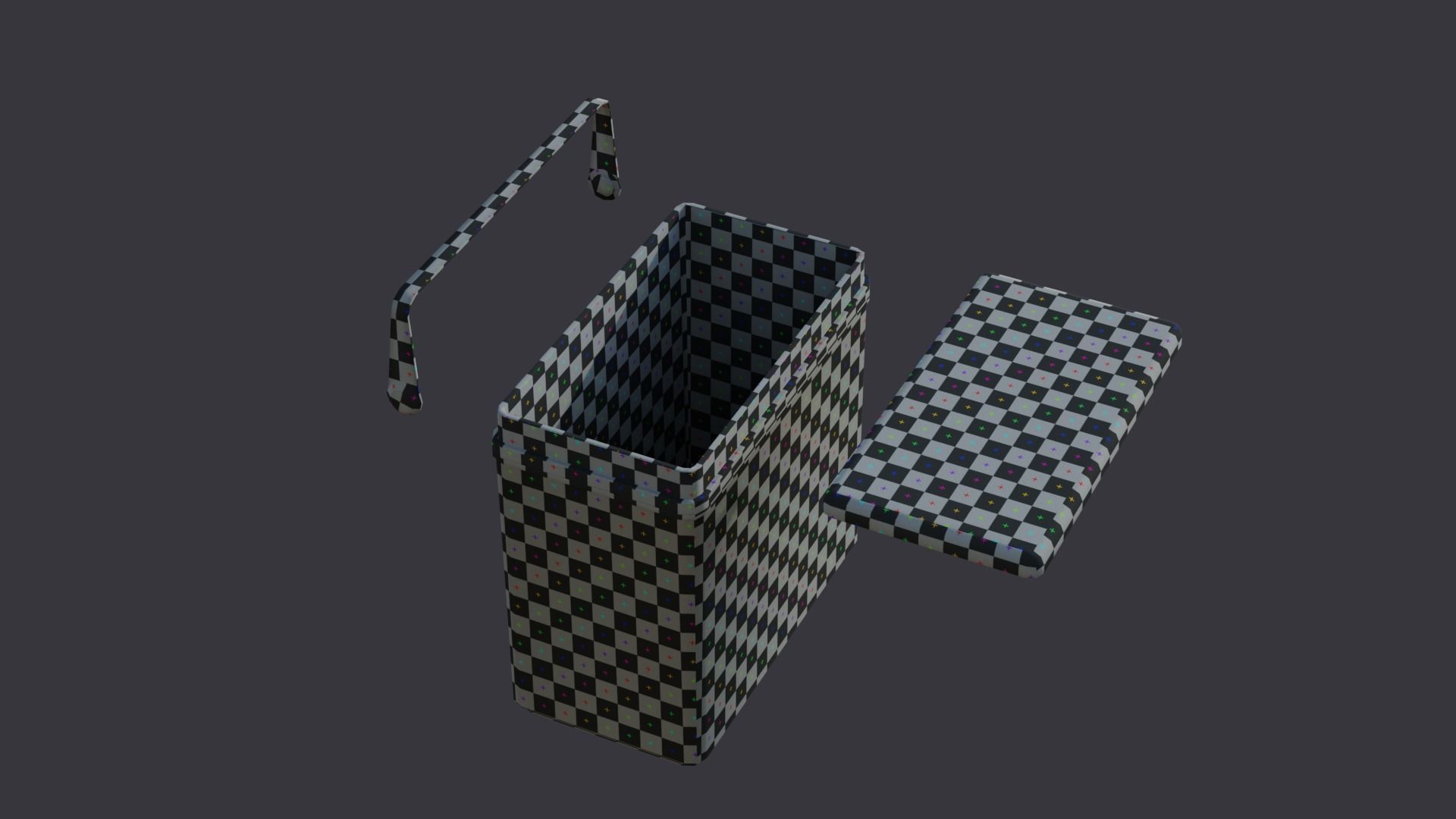 Plastic Cooler Box Game-Ready Low-poly 3D model_7