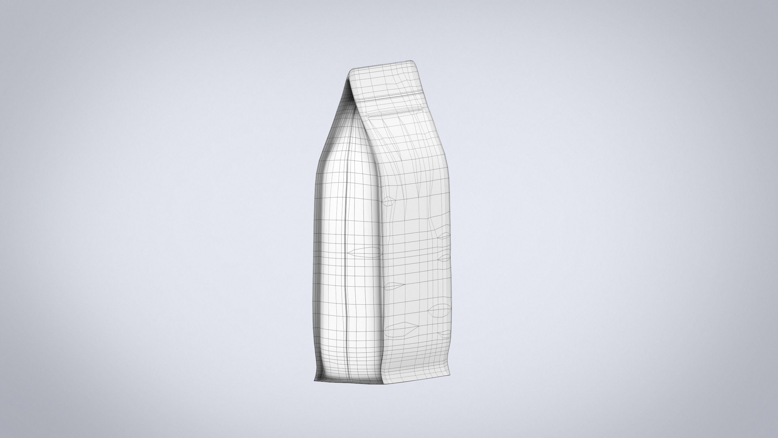 Package Coffee Doypack mock-up pough bag Low-poly 3D model_13