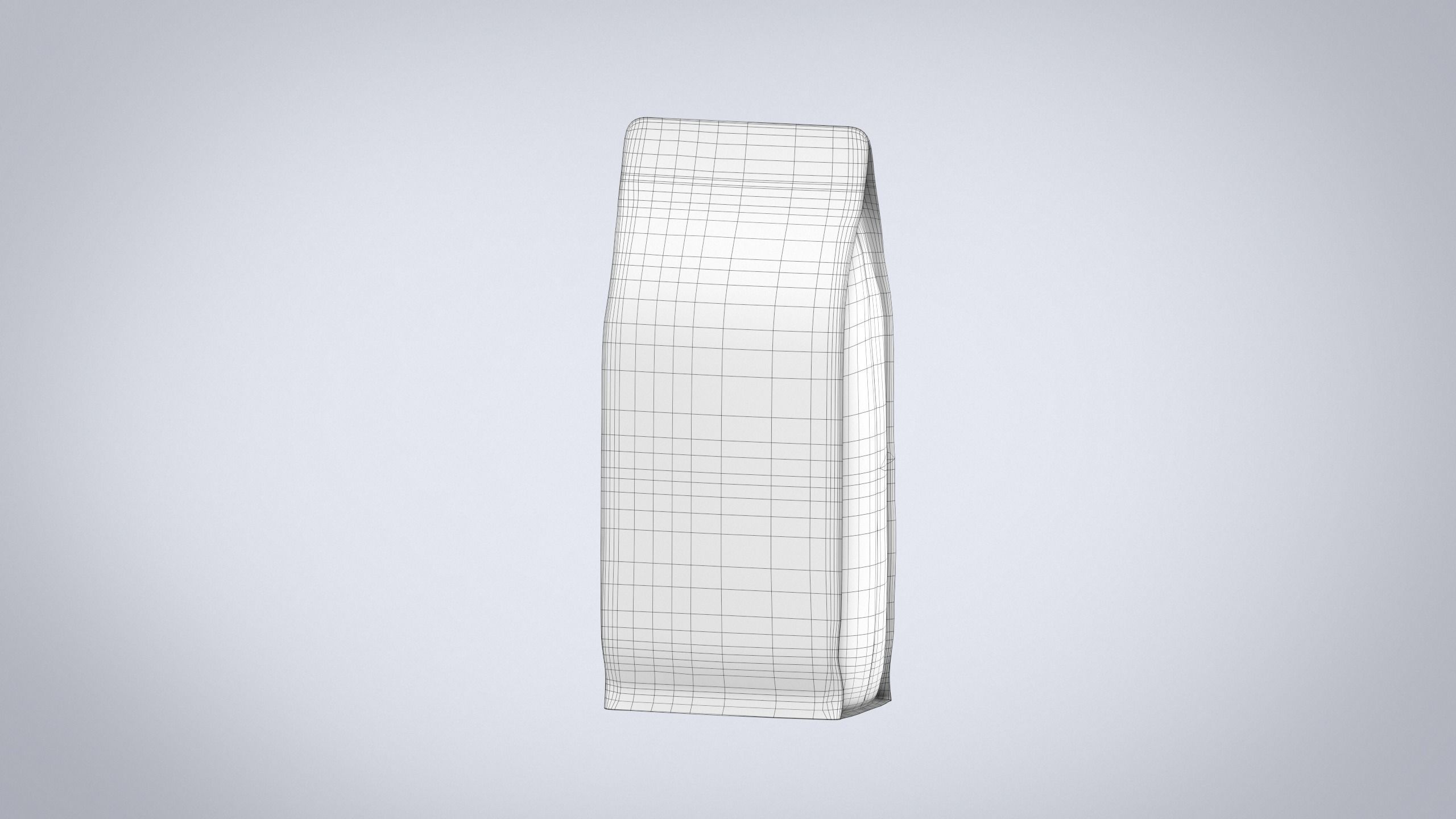 Package Coffee Doypack mock-up pough bag Low-poly 3D model_11