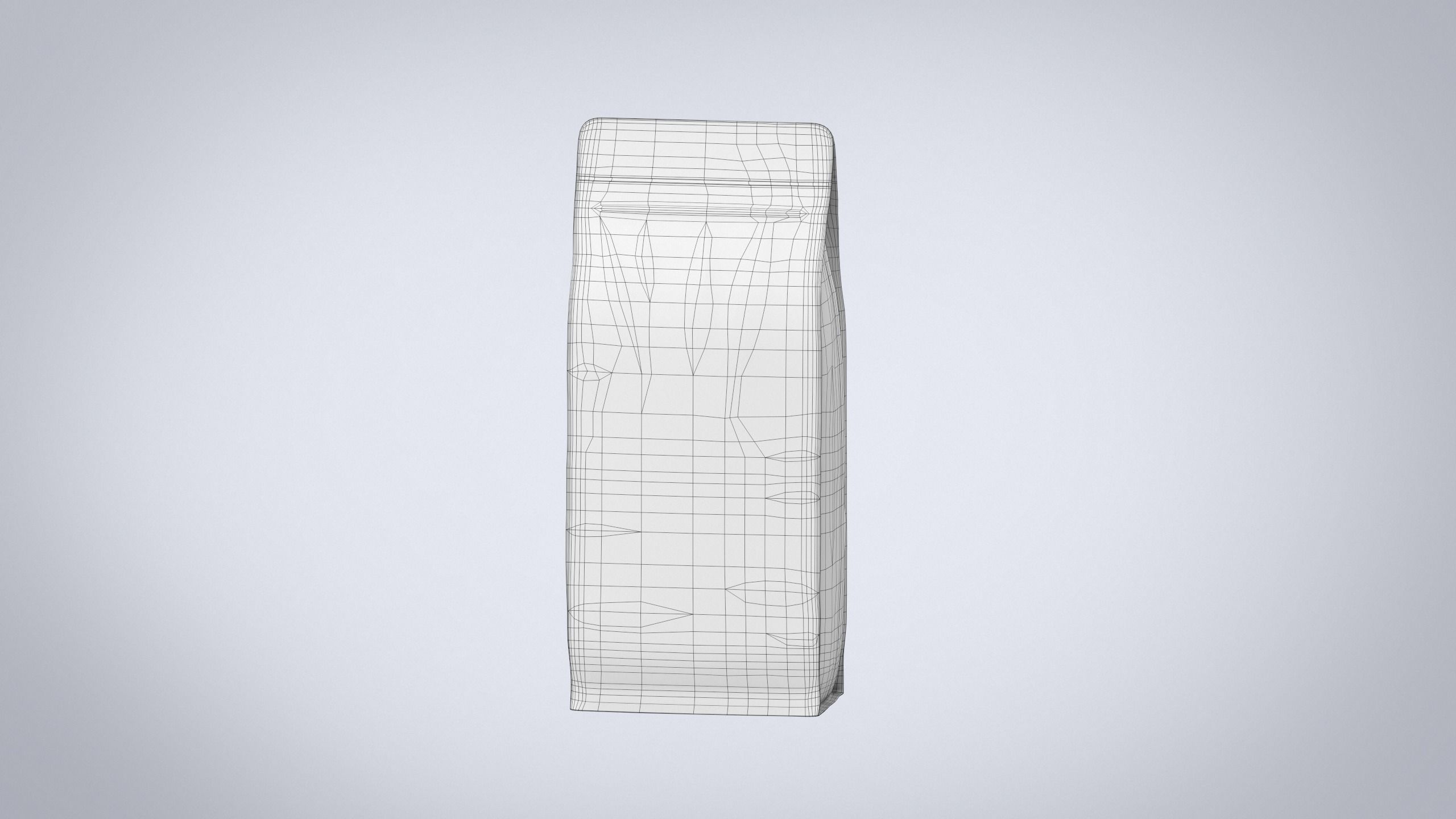 Package Coffee Doypack mock-up pough bag Low-poly 3D model_12
