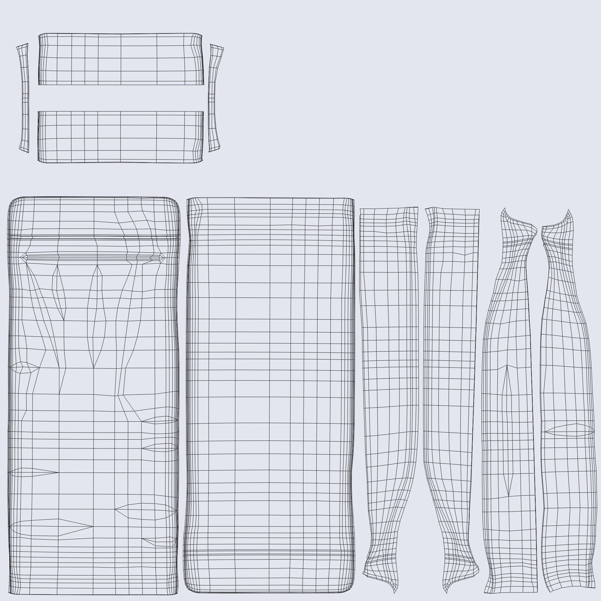 Package Coffee Doypack mock-up pough bag Low-poly 3D model_16