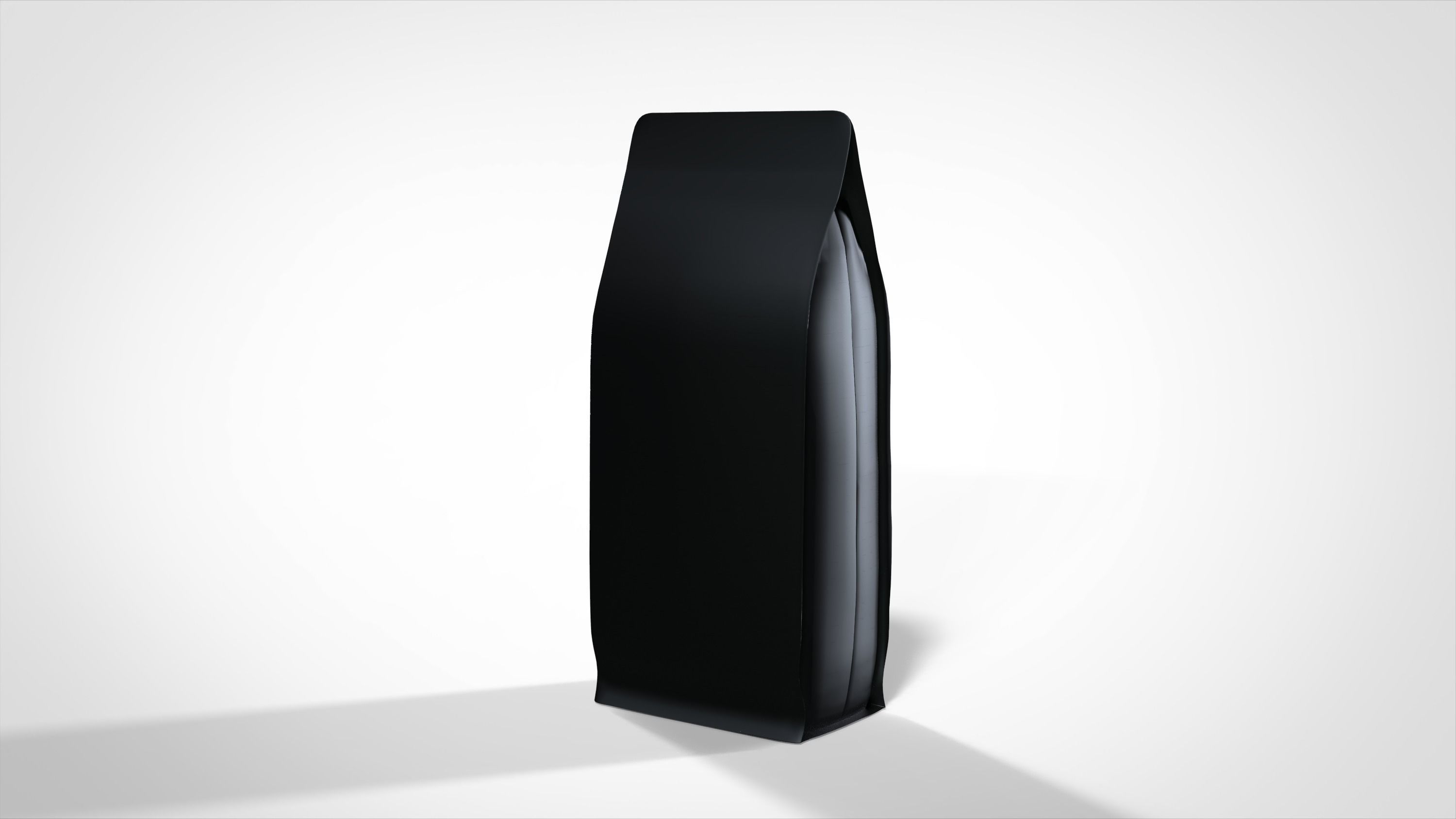 Package Coffee Doypack mock-up pough bag Low-poly 3D model_4