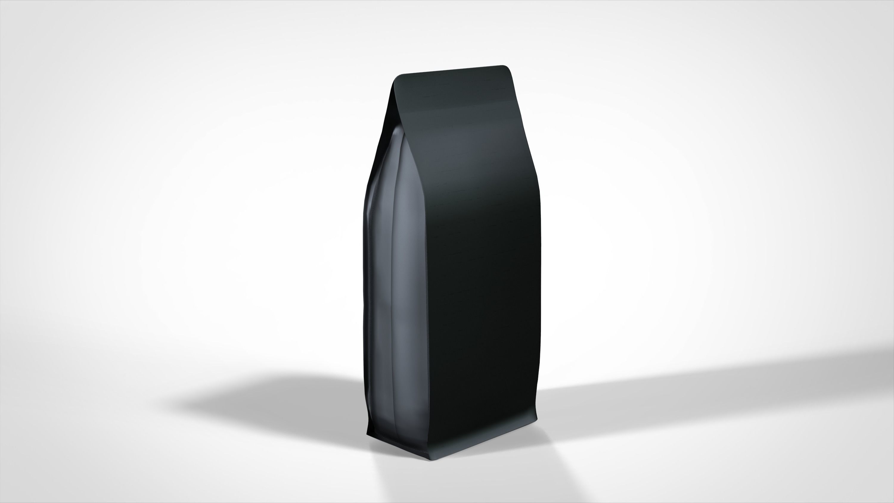 Package Coffee Doypack mock-up pough bag Low-poly 3D model_3