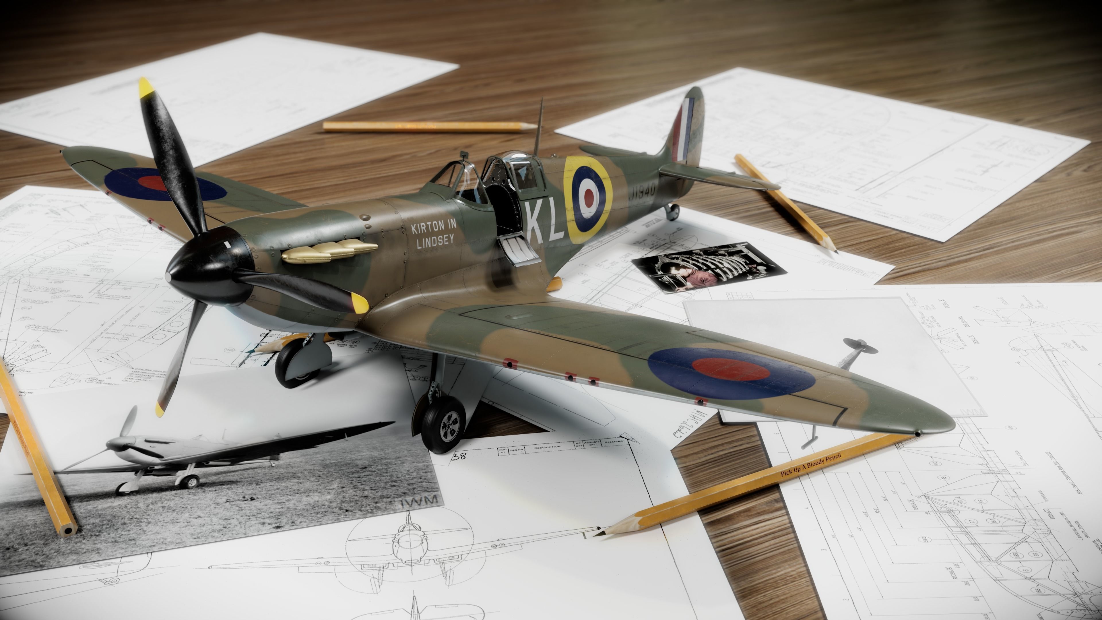 World War 2 Mark 1 Supermarine Spitfire 3D model_4