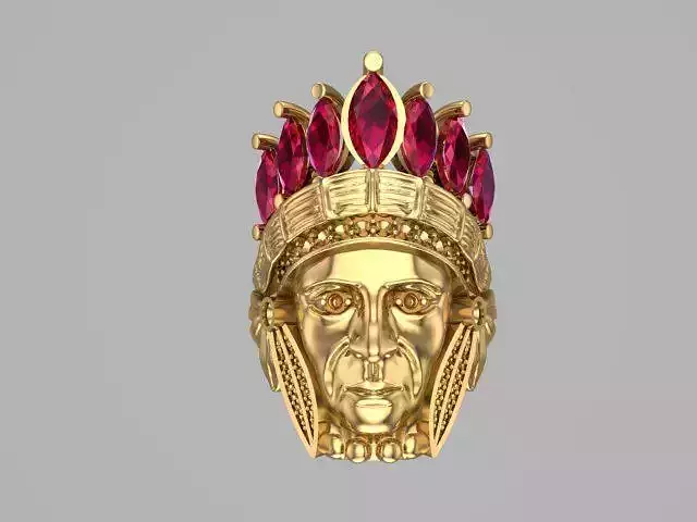 Indian Ring Gold 3D print model