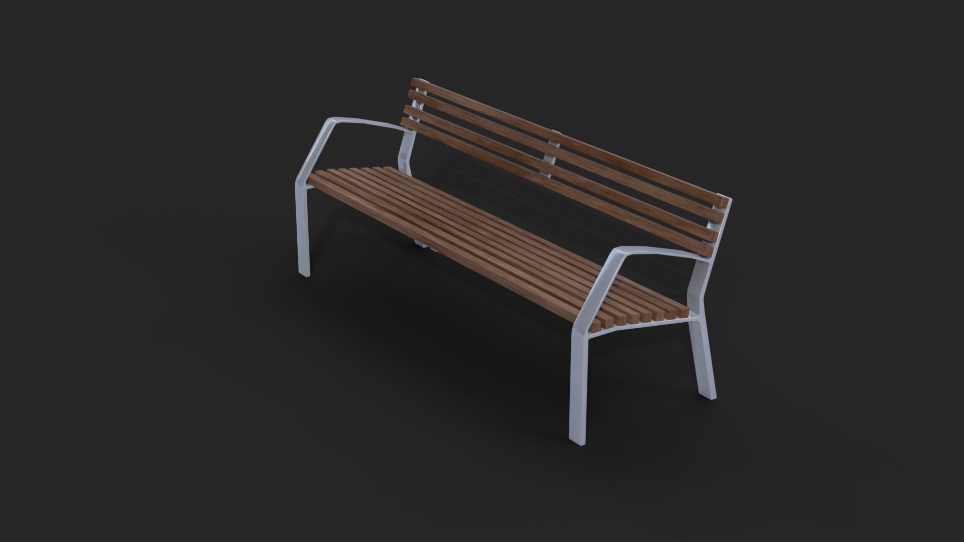 Romantico Barcelona Bench Low-Poly Low-poly 3D model_7