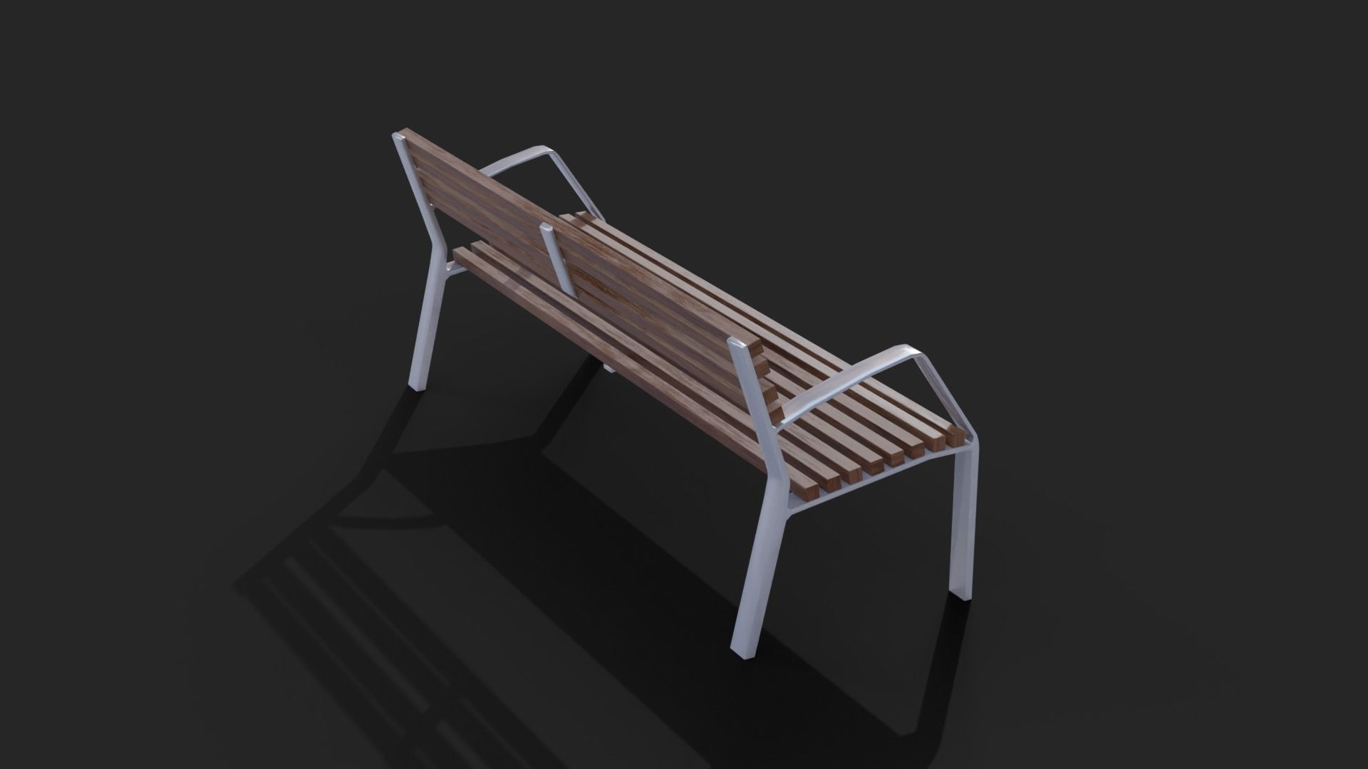 Romantico Barcelona Bench Low-Poly Low-poly 3D model_4
