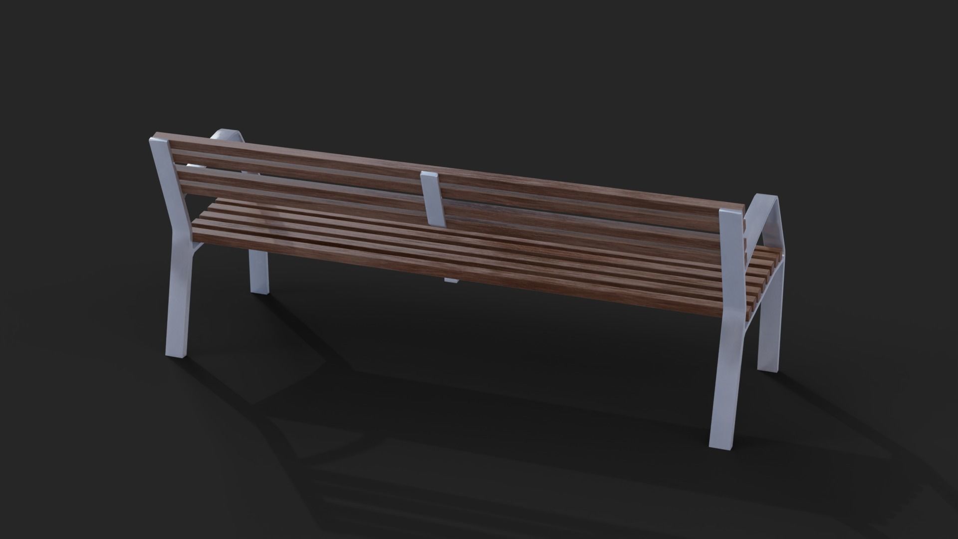 Romantico Barcelona Bench Low-Poly Low-poly 3D model_8