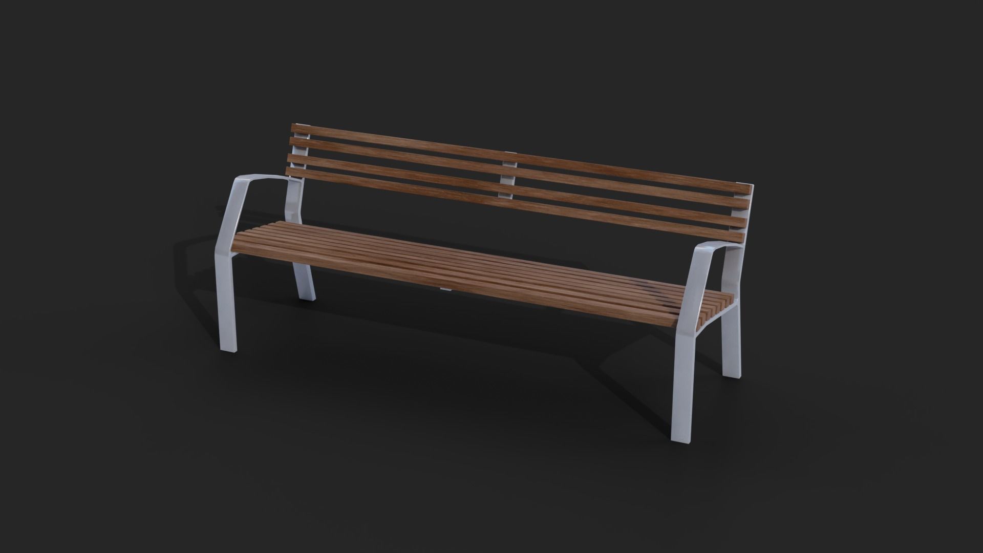 Romantico Barcelona Bench Low-Poly Low-poly 3D model_5
