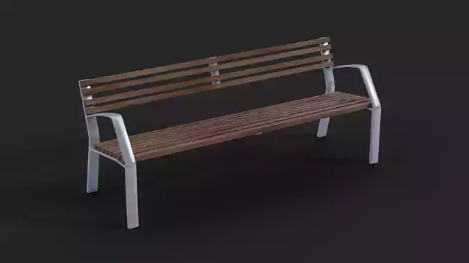 Romantico Barcelona Bench Low-Poly Low-poly 3D model