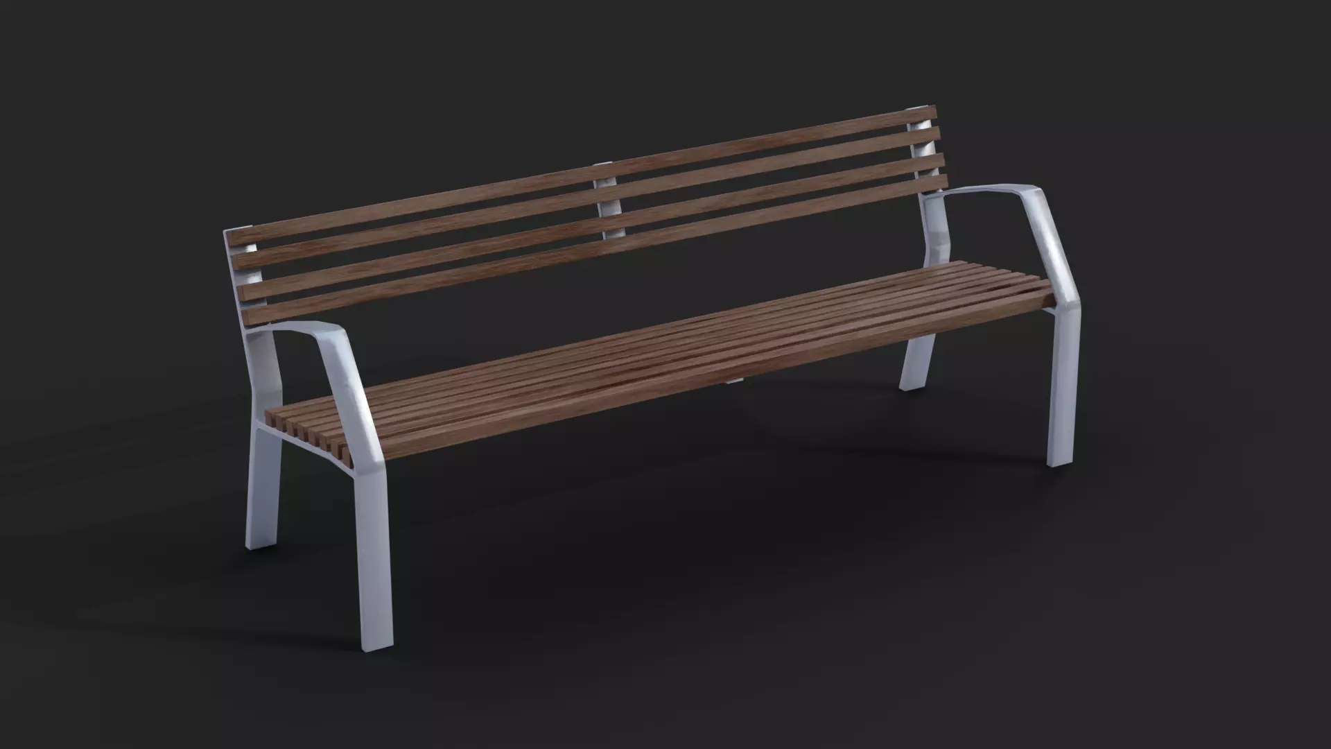Romantico Barcelona Bench Low-Poly Low-poly 3D model_0
