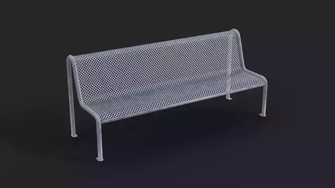 Sabadell Barcelona Bench Low-Poly Low-poly 3D model