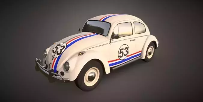 Herbie 53 Low-poly 3D model