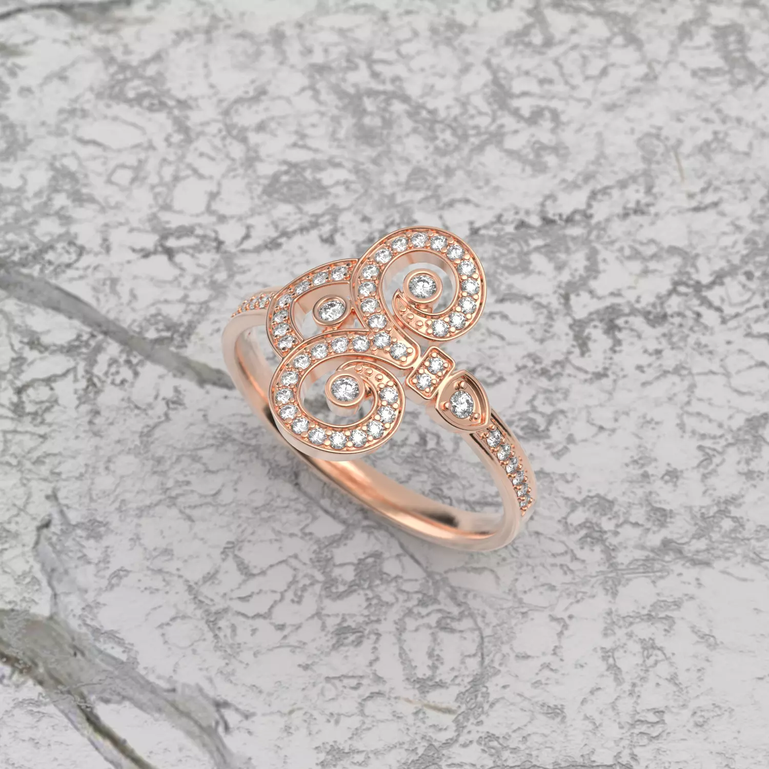 Replica of tiffany ring 3D print model_0
