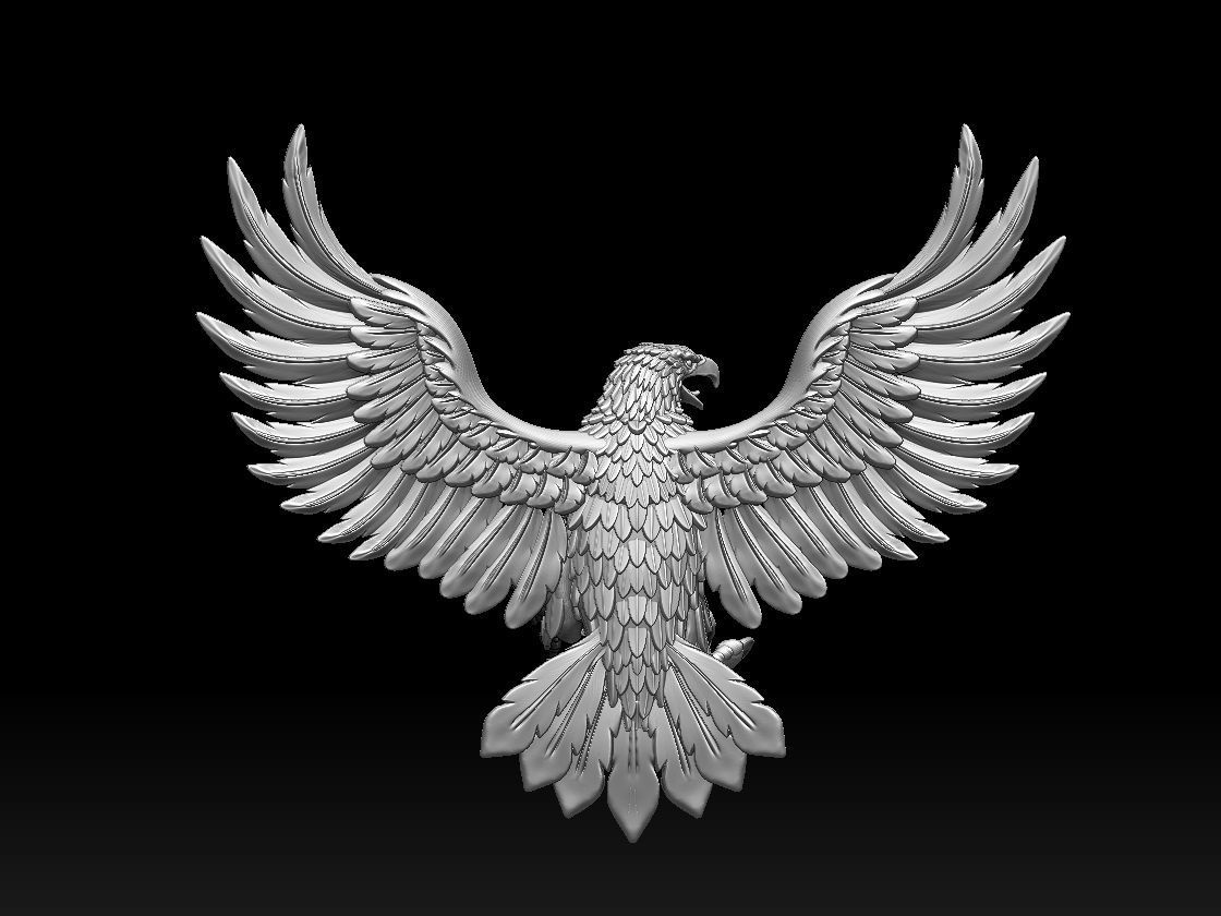 eagle 3D print model_3