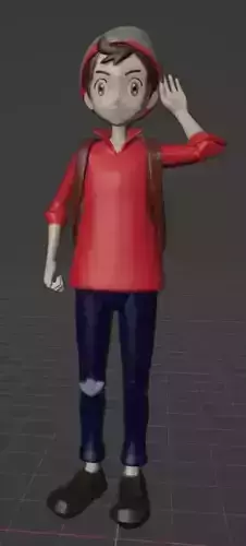 Victor pokemon trainer  3D print model