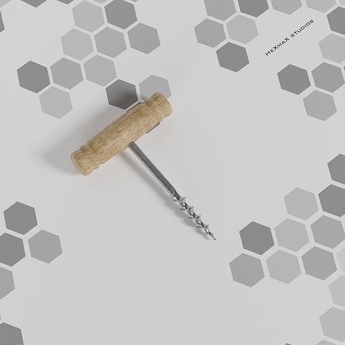 Corkscrew Low-poly 3D model