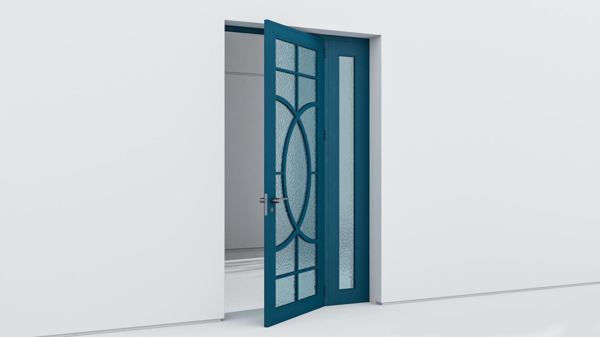 Aluminium door 363 3D model_2