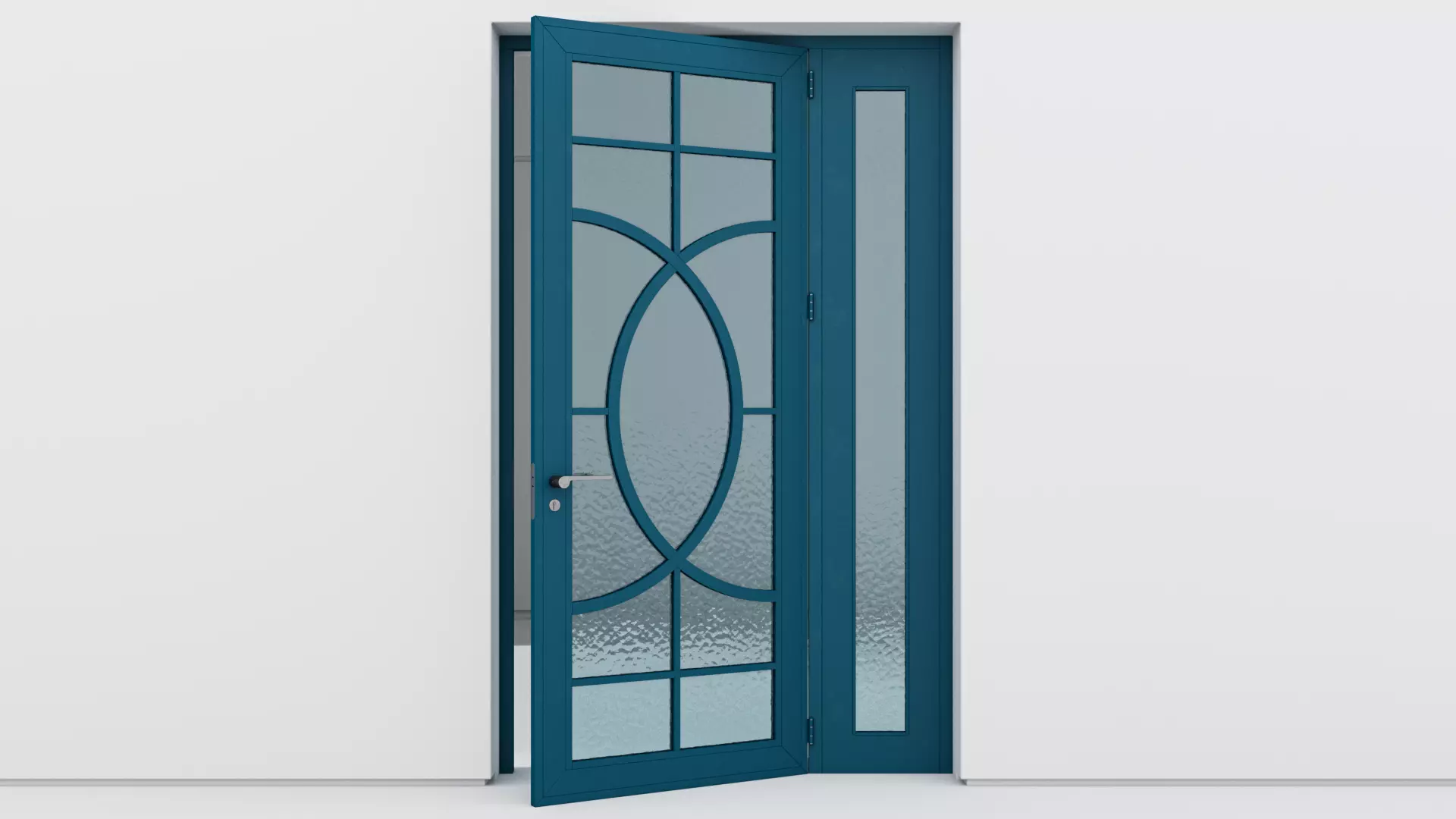 Aluminium door 363 3D model_0