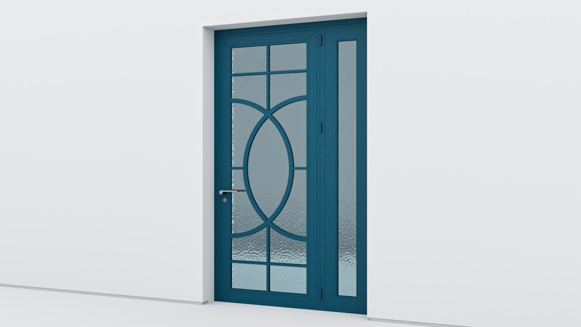 Aluminium door 363 3D model_3