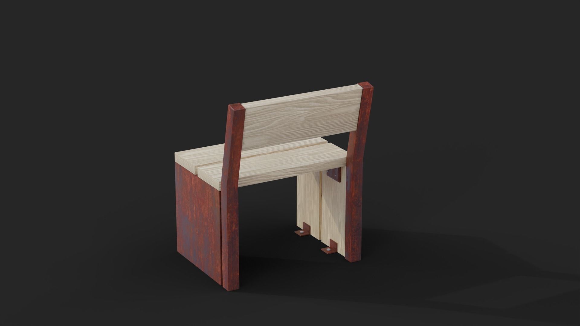Collection of three Forum benches Low-Poly 3D model Low-poly 3D model_2