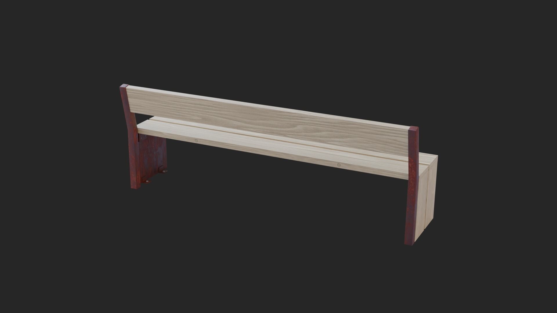 Collection of three Forum benches Low-Poly 3D model Low-poly 3D model_5