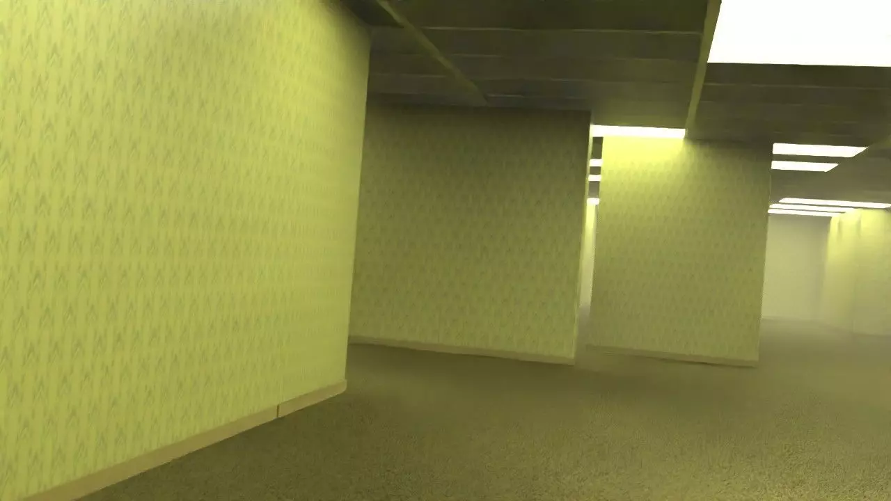 Backrooms Level 0 level 1 and level 2 Low-poly 3D model_0