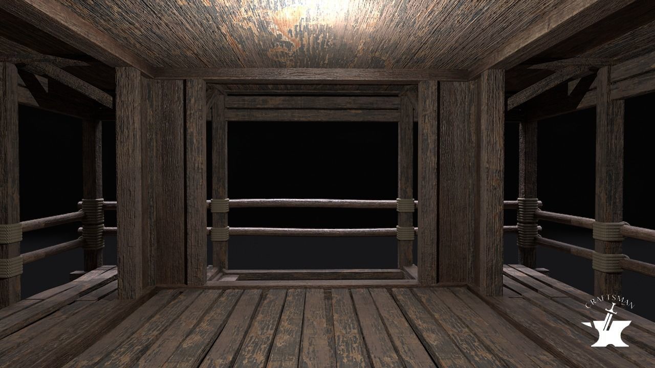 Realistic Medieval Watchtower Low-poly 3D model_11