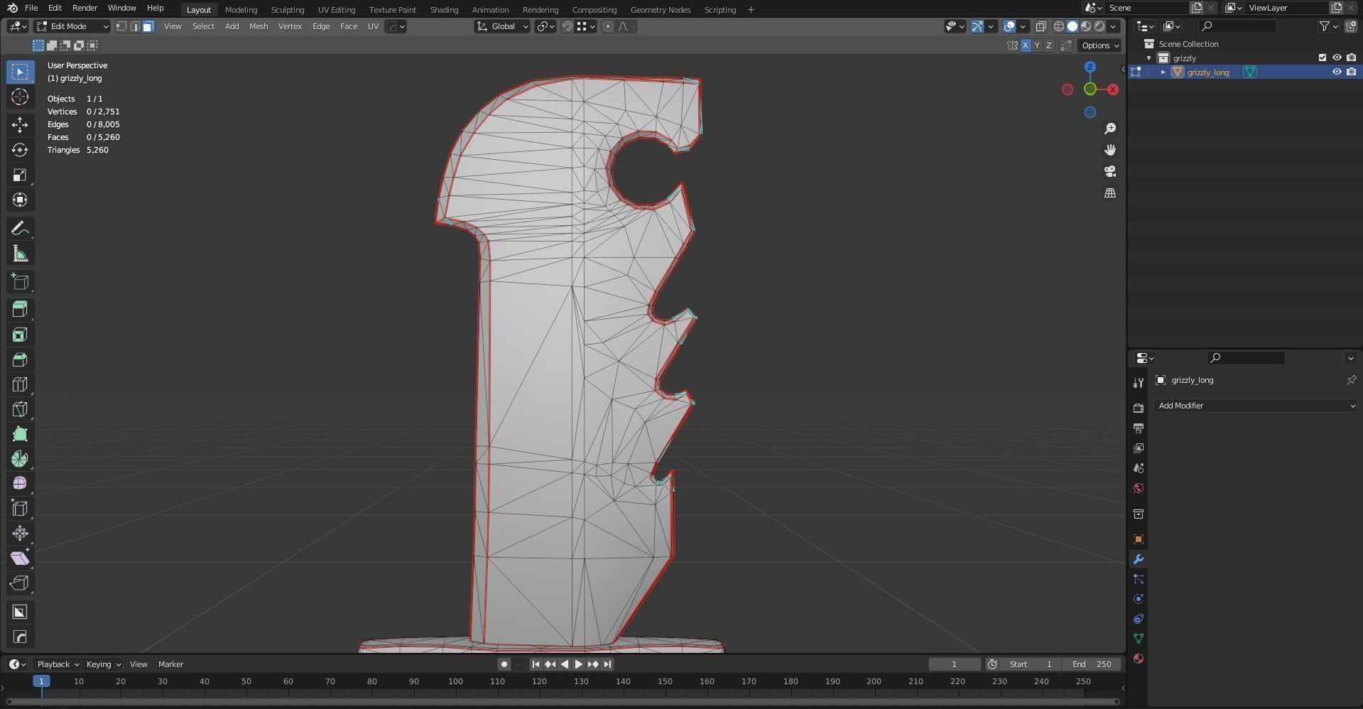 Diablo Inspired Grizzly Sword - Two Handed Low-poly 3D model_12