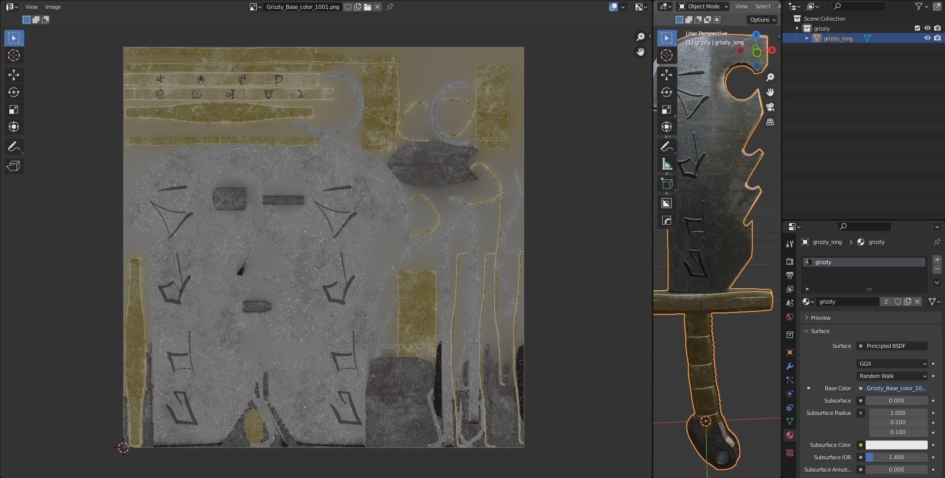 Diablo Inspired Grizzly Sword - Two Handed Low-poly 3D model_10