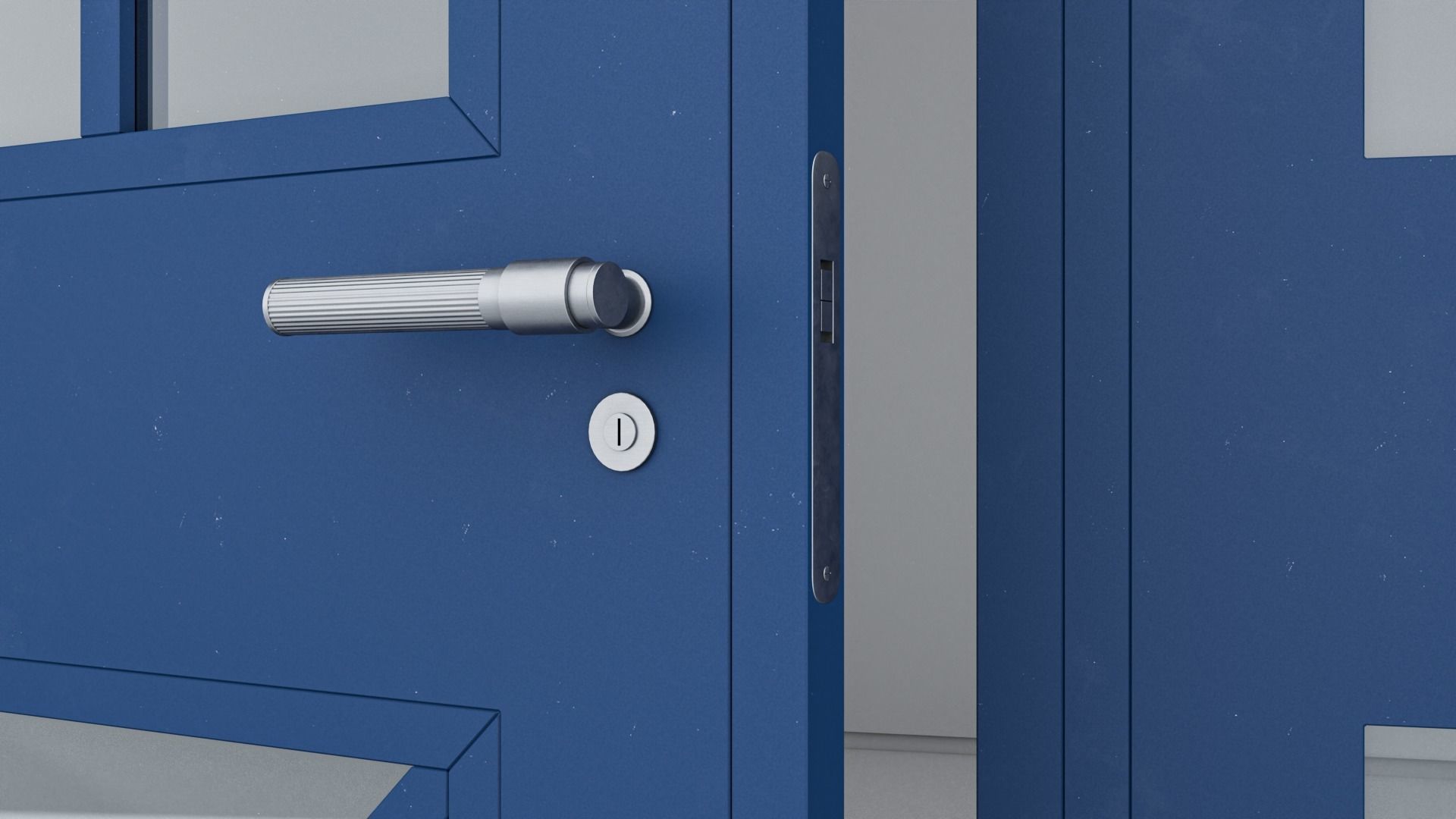 Aluminium door 364 3D model_4