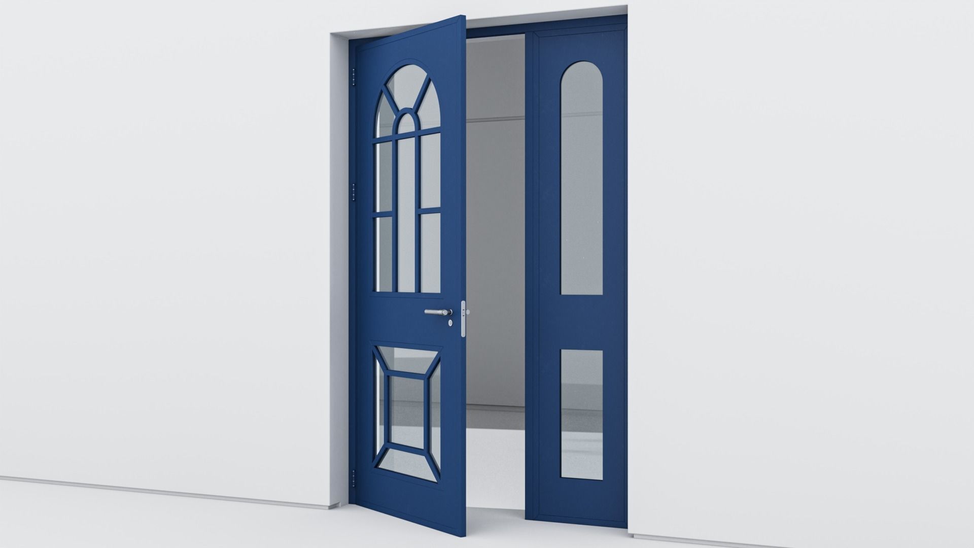 Aluminium door 364 3D model_2