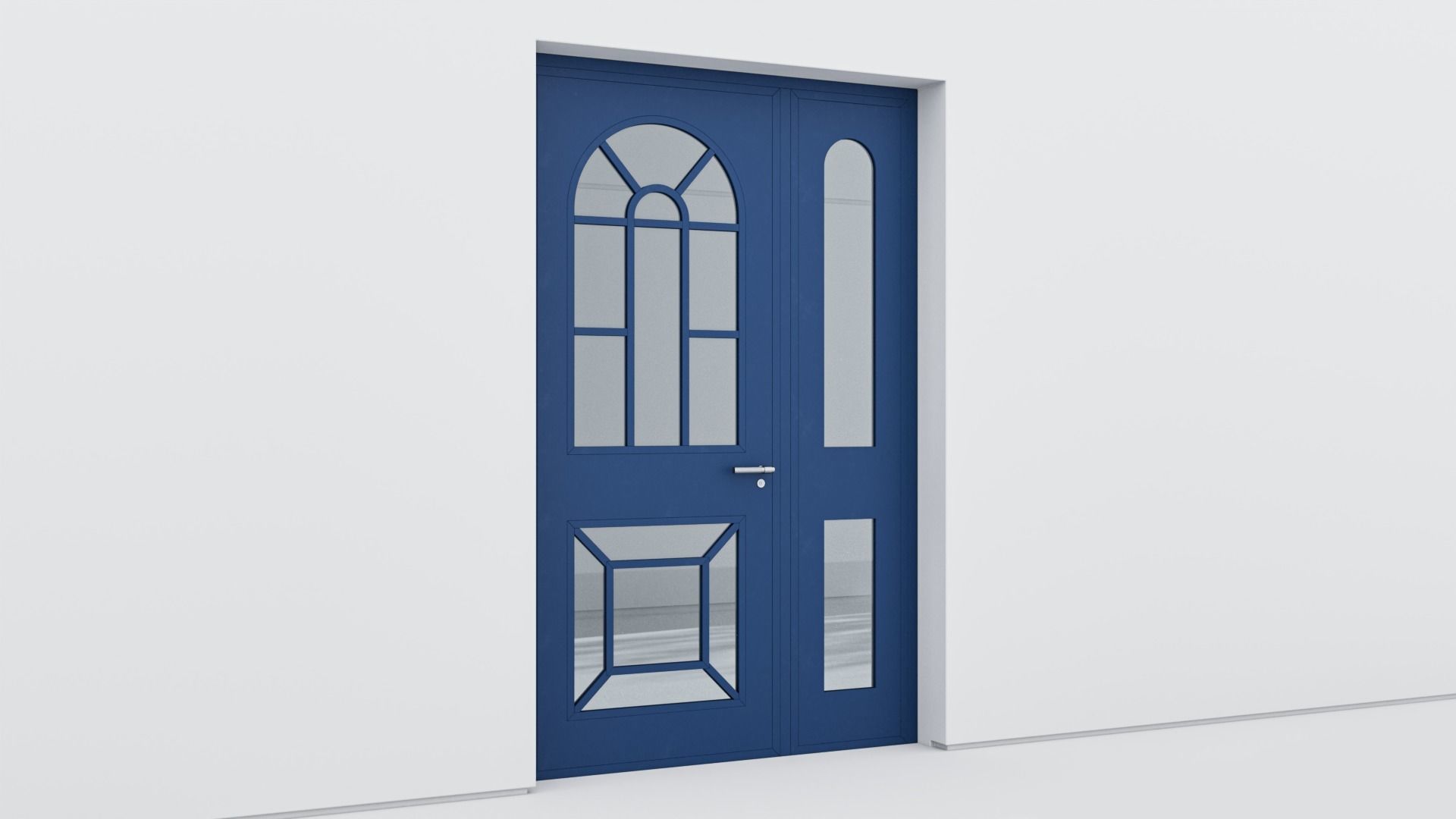 Aluminium door 364 3D model_3