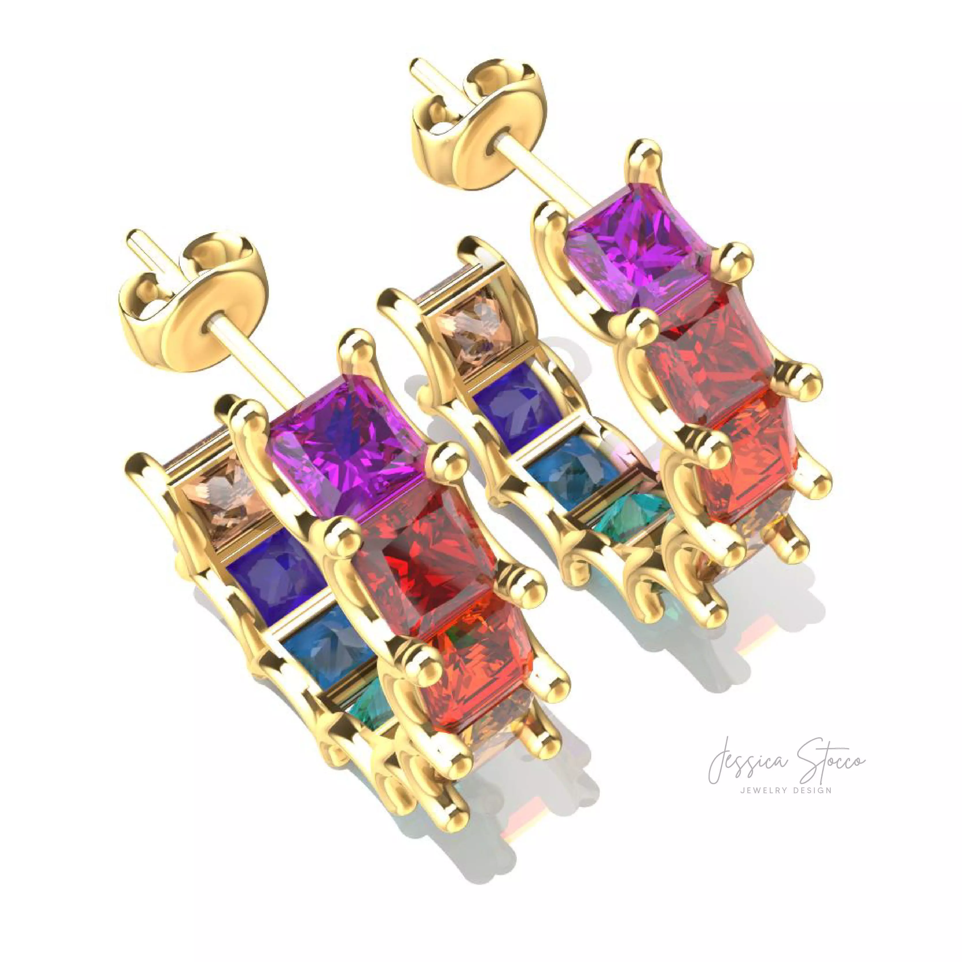 PRINCESS EARRINGS 3D print model