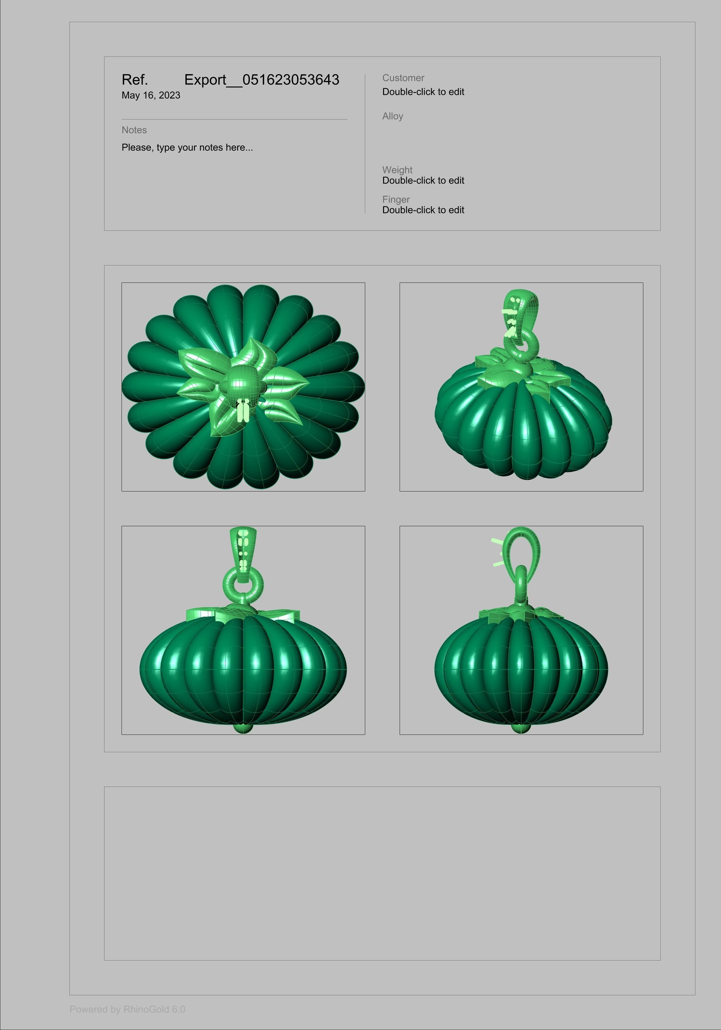 Pumpkin charm necklace vegetable  garden pendant haloween 3D print model_18